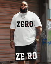 Street Casual Simple Letter Print Large Men's Suit